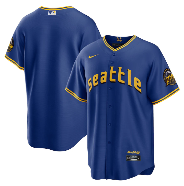 Youth Seattle Mariners Active Player Custom Royal 2023 City Connect Stitched Baseball Jersey